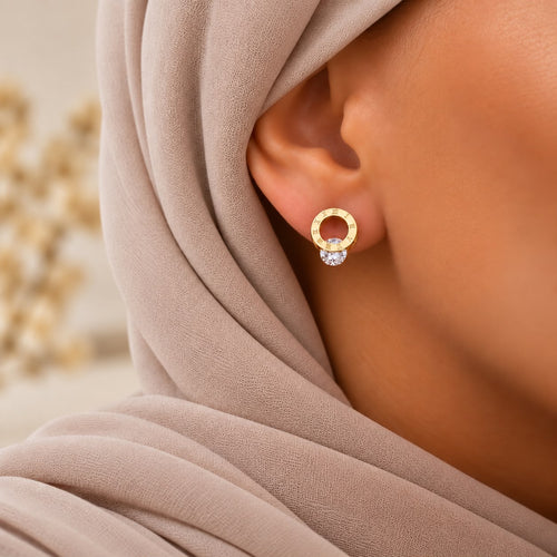 Boucles d'oreilles cercle chiffres romains