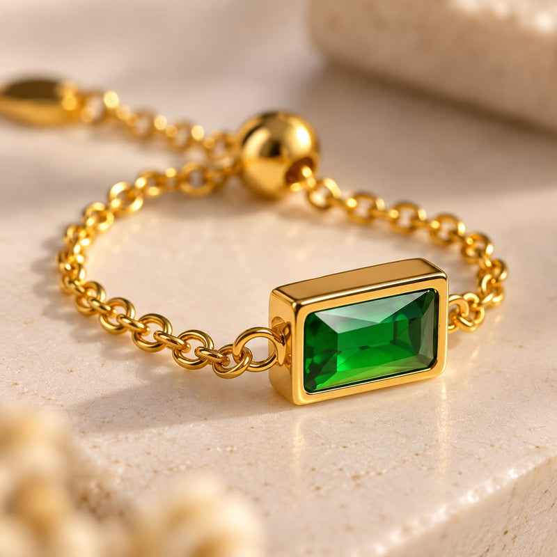 Bague Élégance Verte